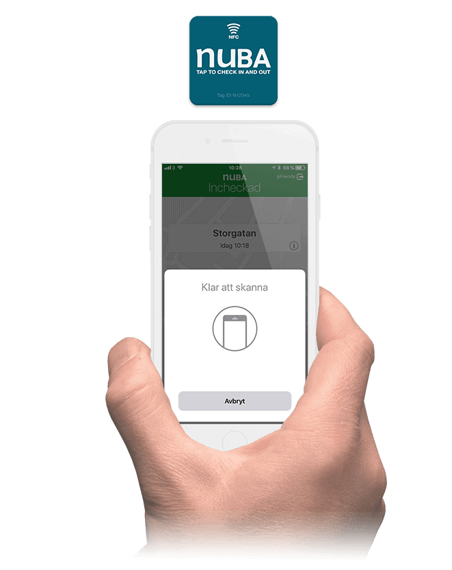 tidrapportering med nfc tagg