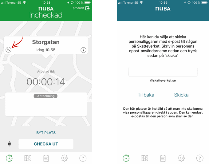 skicka den elektroniska personalliggaren till skatteverket